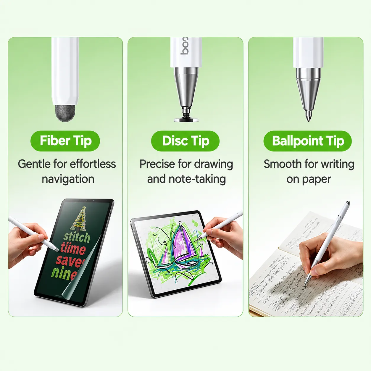 Baseus Smooth Writing III stylus Non-magnetic version (white)