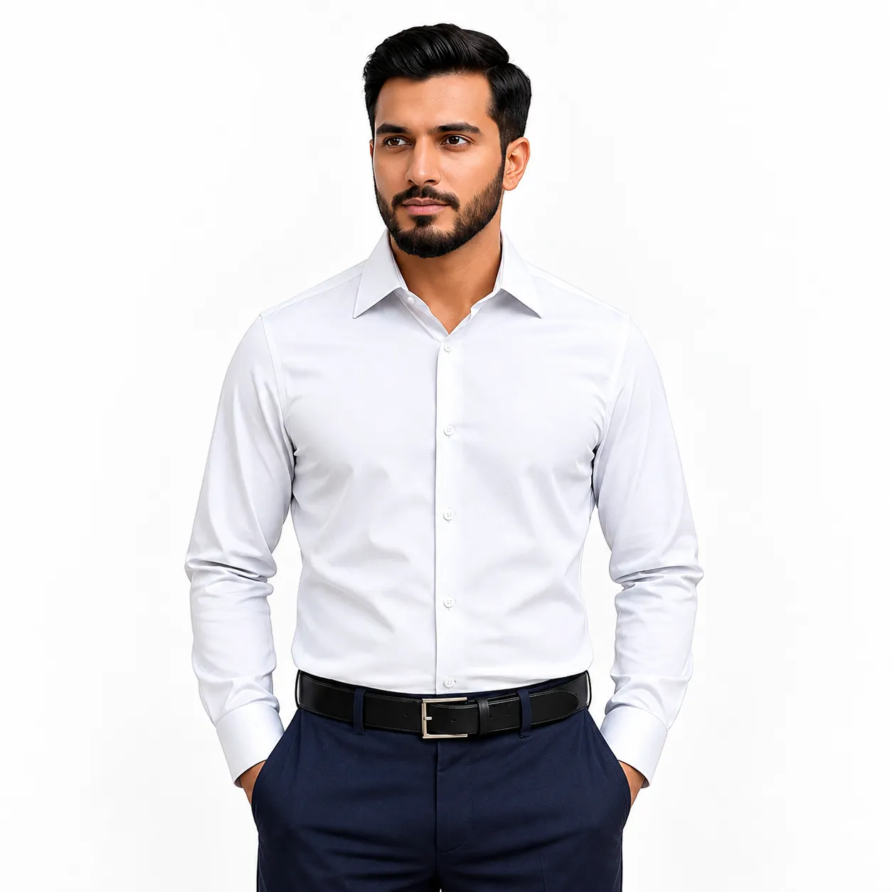 Premium White China Formal Shirt for Men