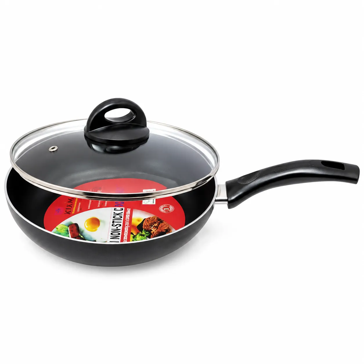 Improved Non-Stick 26 CM Fry Pan With 5 COD Glass Lid