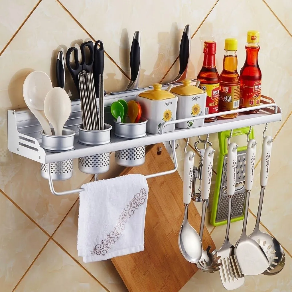 Utensils Aluminum Storage Rack Organizer