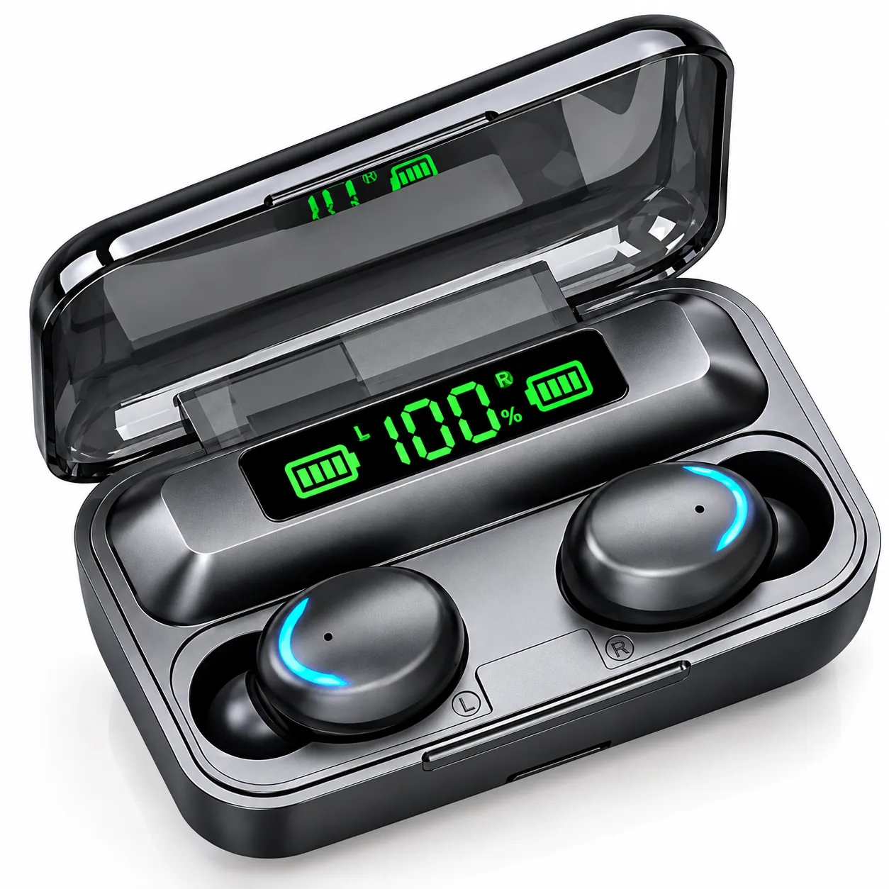 F9 Tws Bluetooth Wireless Earphone Bass Hifi Noise Cancellation Earbuds