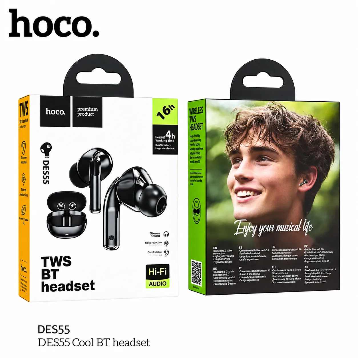 Hoco DES55 Cool Bluetooth Headset Earbuds