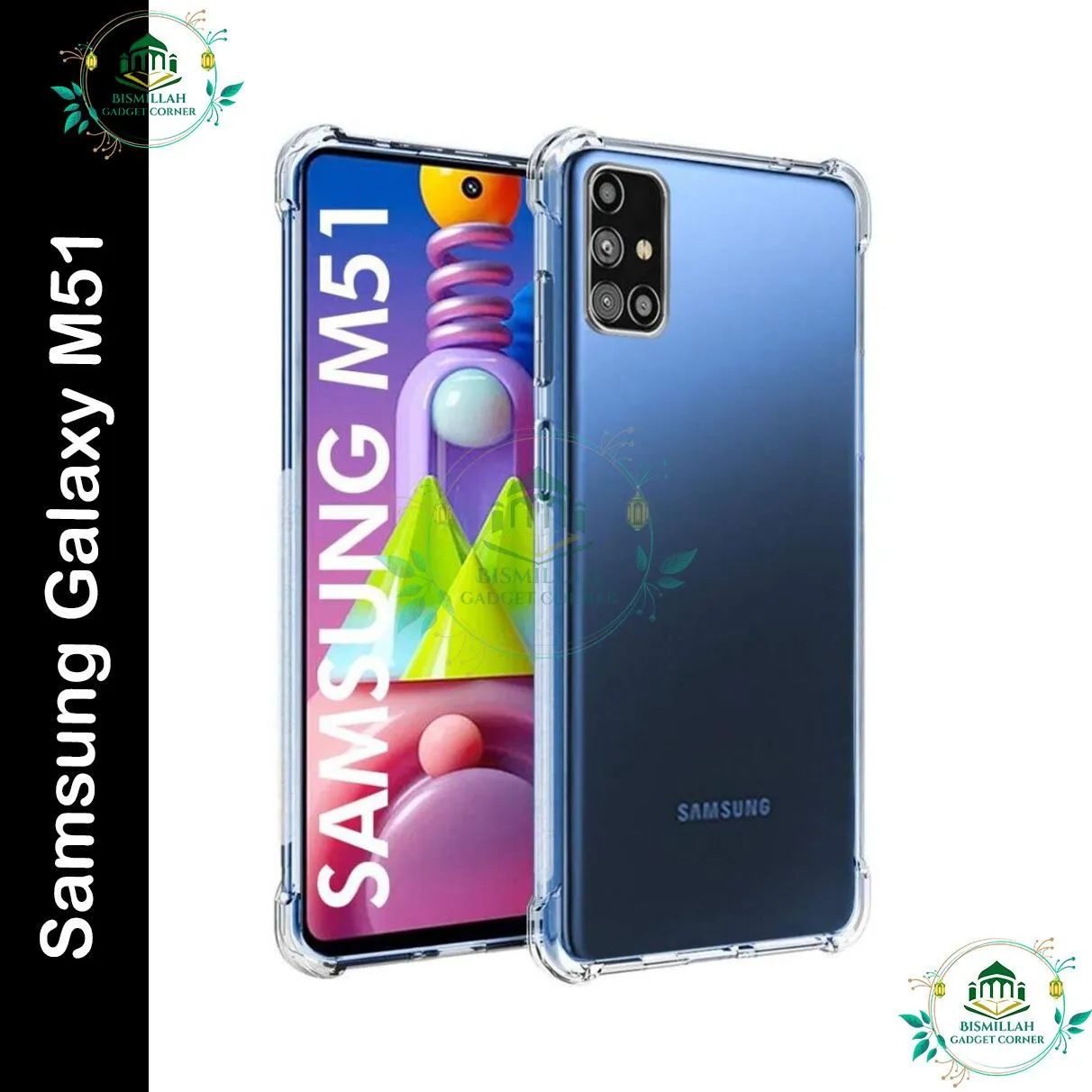 Transparent back cover For Samsung Galaxy M51 Luxury transparent Protect Back Cover Soft Case