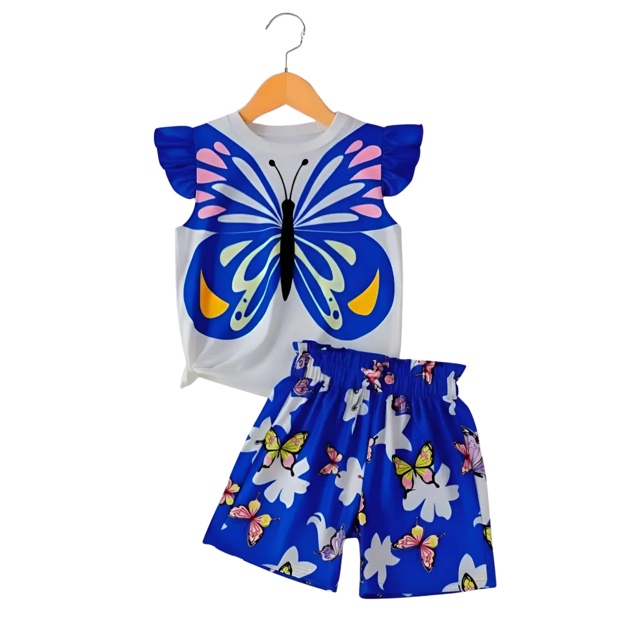 Kids Butterfly Cotton t shirt & Pant Set