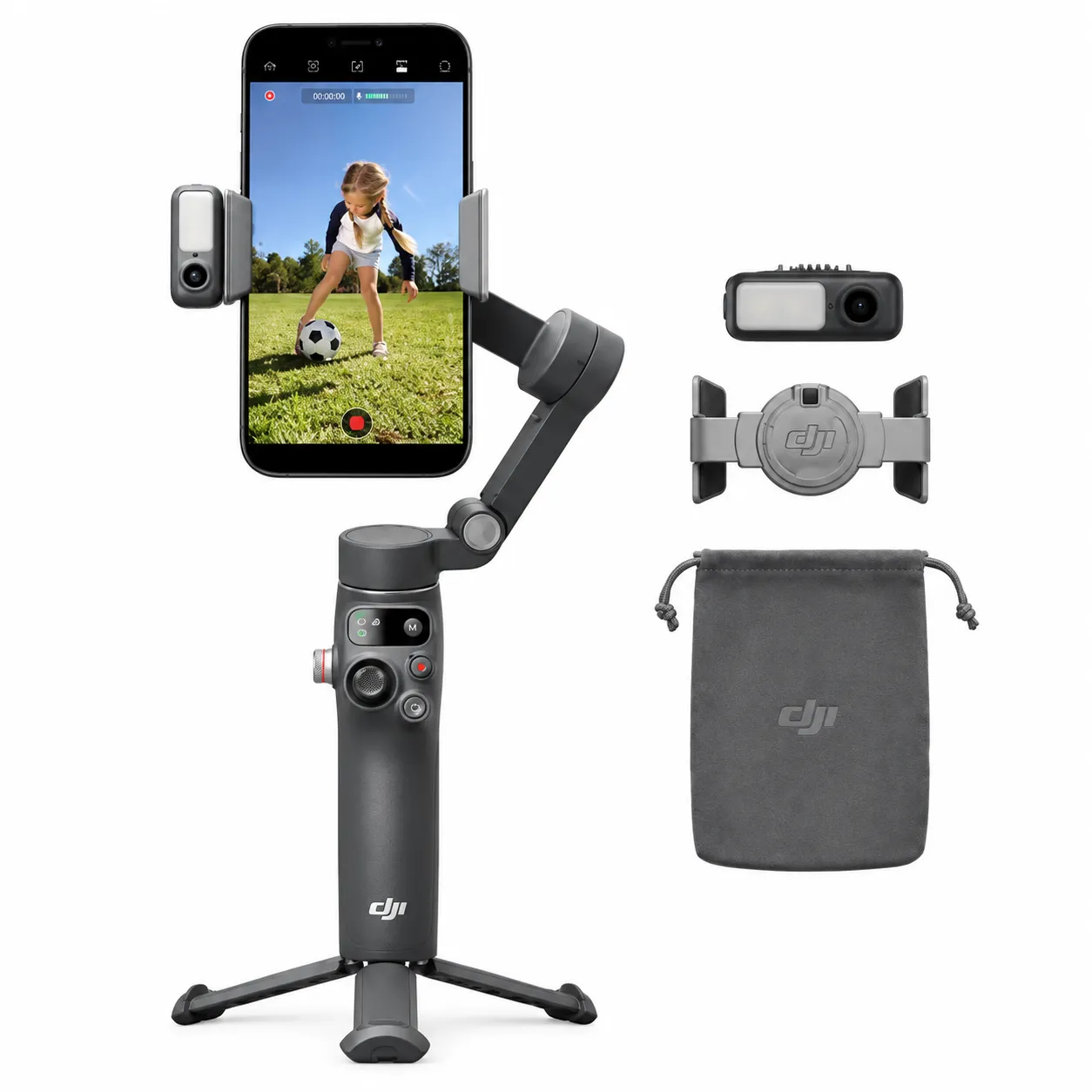 DJI Osmo Mobile 8 Advanced Mobile Phone Gimbal with AI Tracking, Gesture Control, Smooth Stabilization & Rechargeable Battery