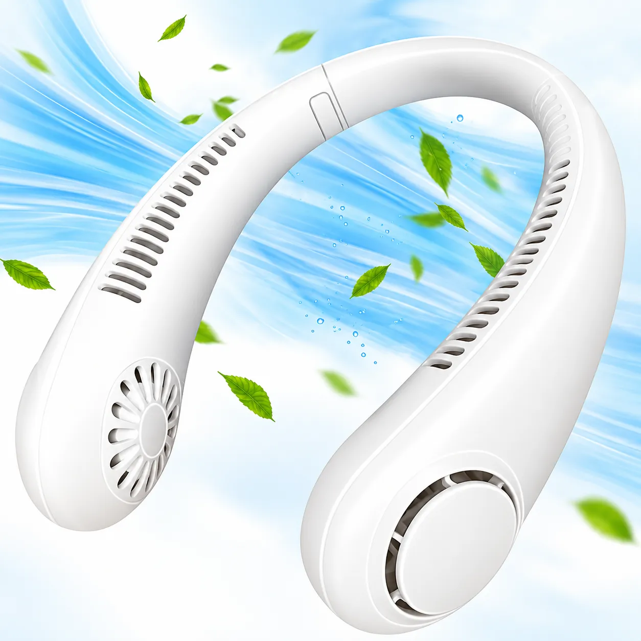 USB Rechargeable Portable Mini Bladeless Neck Fan Neck Cooler