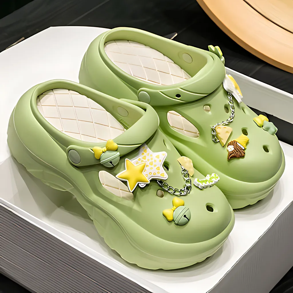 Women's Soft EVA Character Beach Clogs - Green