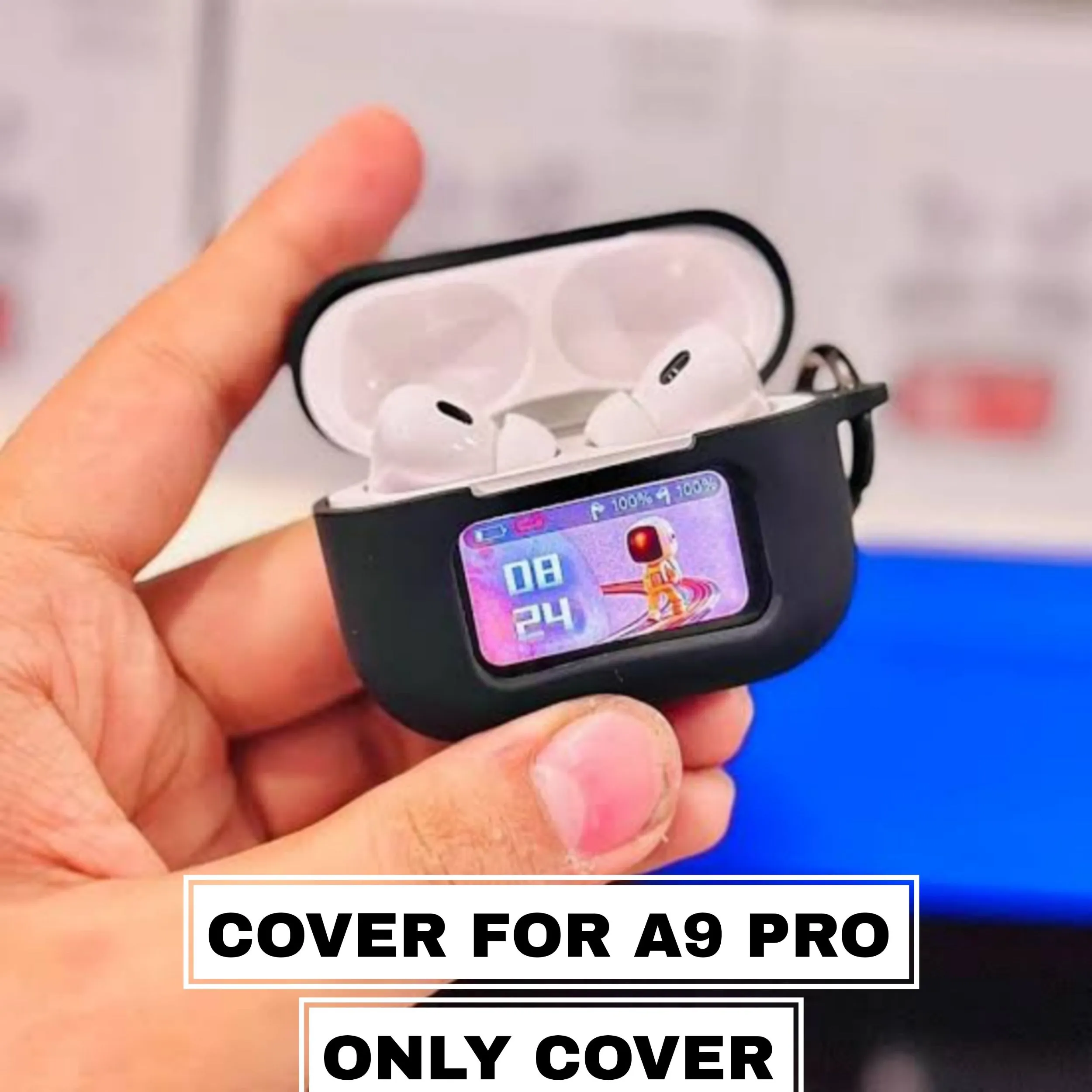 (Only Cover) Silicone Case For Airpods A9 pro Touch Screen Display Protective Cover