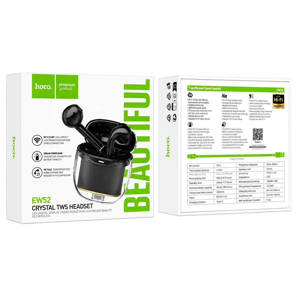 Hoco EW52 True Wireless Bluetooth Earbuds