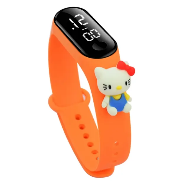 Digital Super Hero and Heroine Cartoon Character Waterproof LED Silicone Bands Kids Watches for Boys and Girls