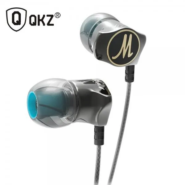 QKZ DM7 Zinc Alloy In-Ear Earphone - Gray - Headphone - Ear Phone - Best Earphone