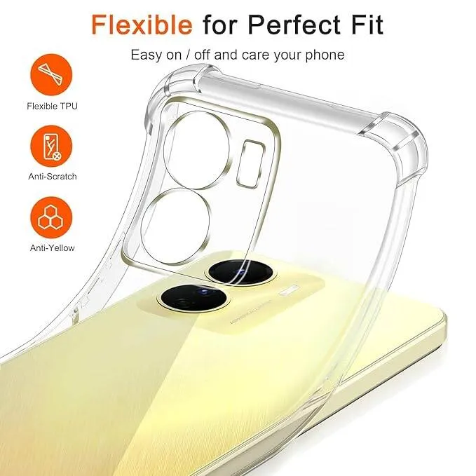 Transparent Clear Back Cover Case for Vivo V29E 5G
