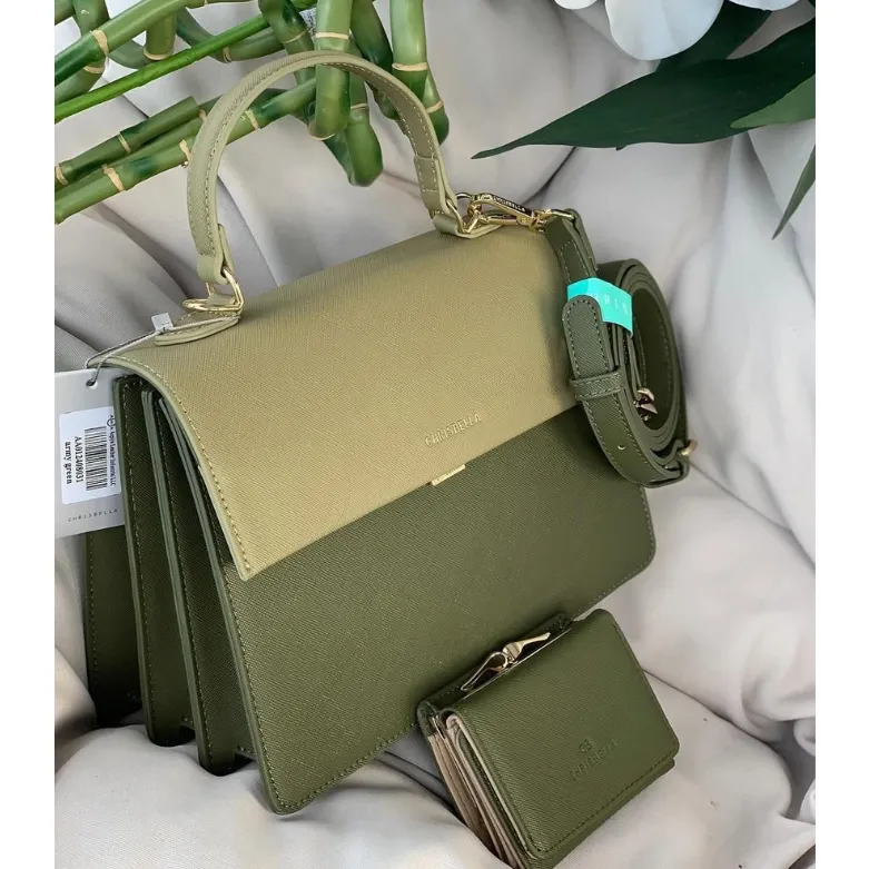 Contrast Color Leather Shoulder Bags For Women