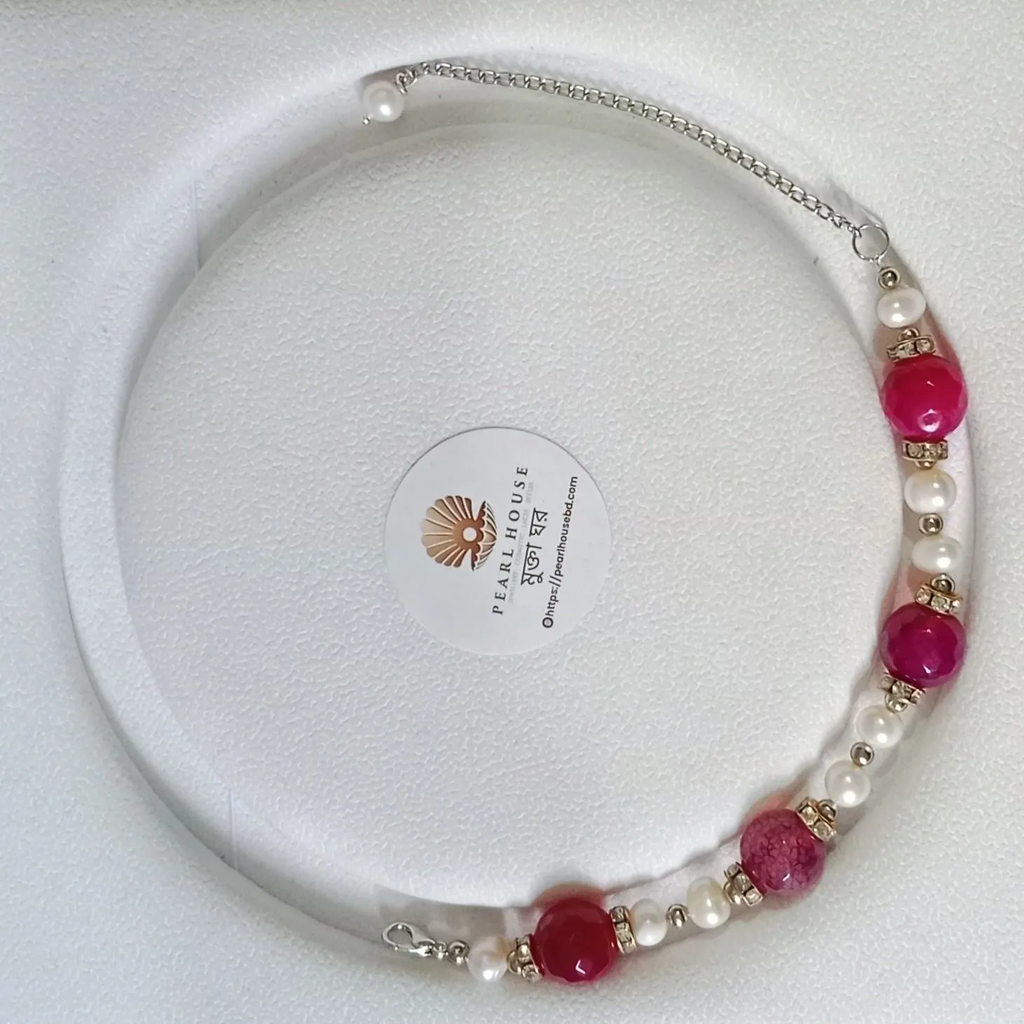 Pearl & Marble Stone Combination Bracelet