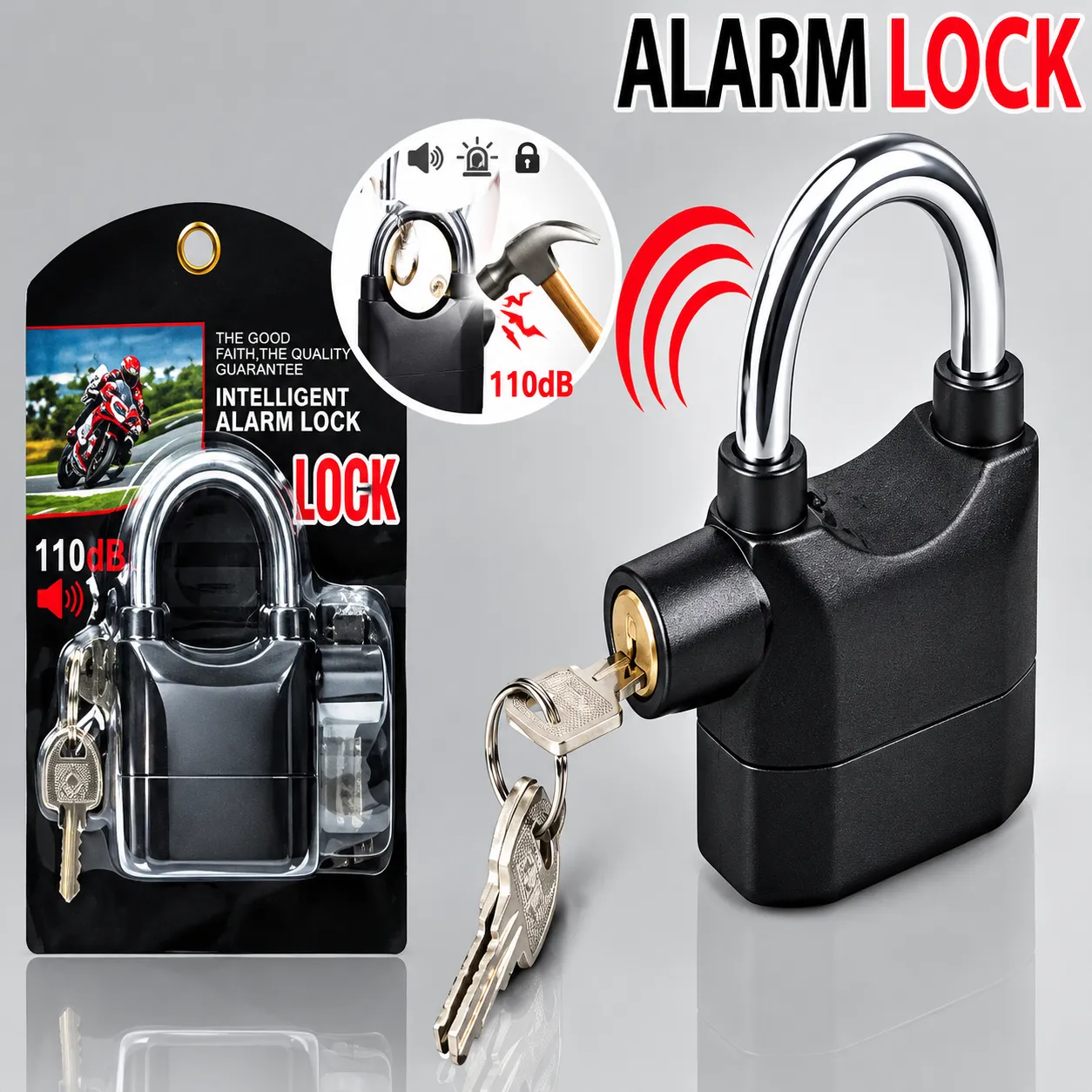 Alarm Lock for Door Security, Providing Convenient Protection for Homes, Offices and Other Spaces
