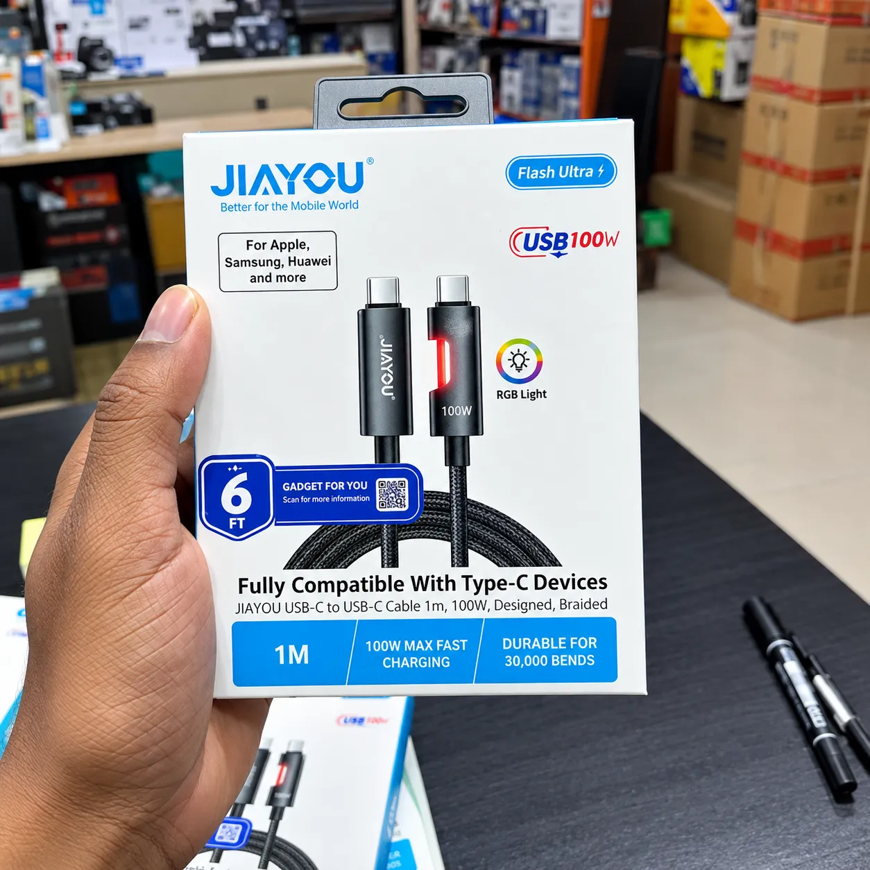 JIAYOU FLASH ULTRA-7 100W Type-C Cable