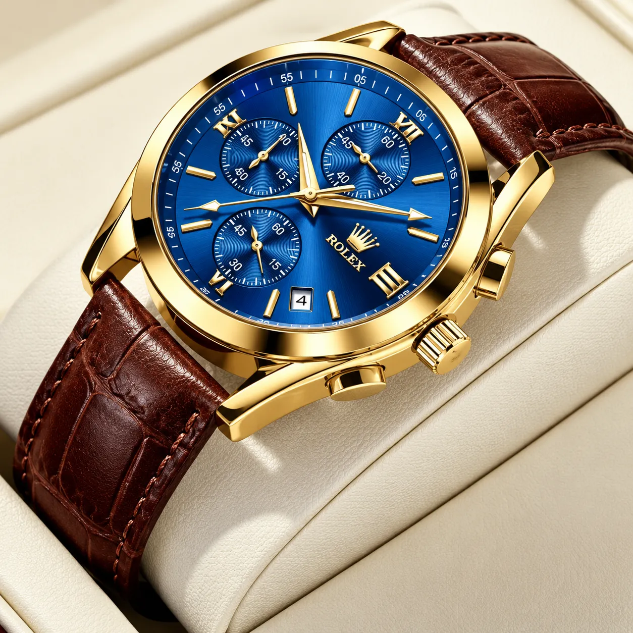 OLEVS 2872 Classic Leather Quartz Watch