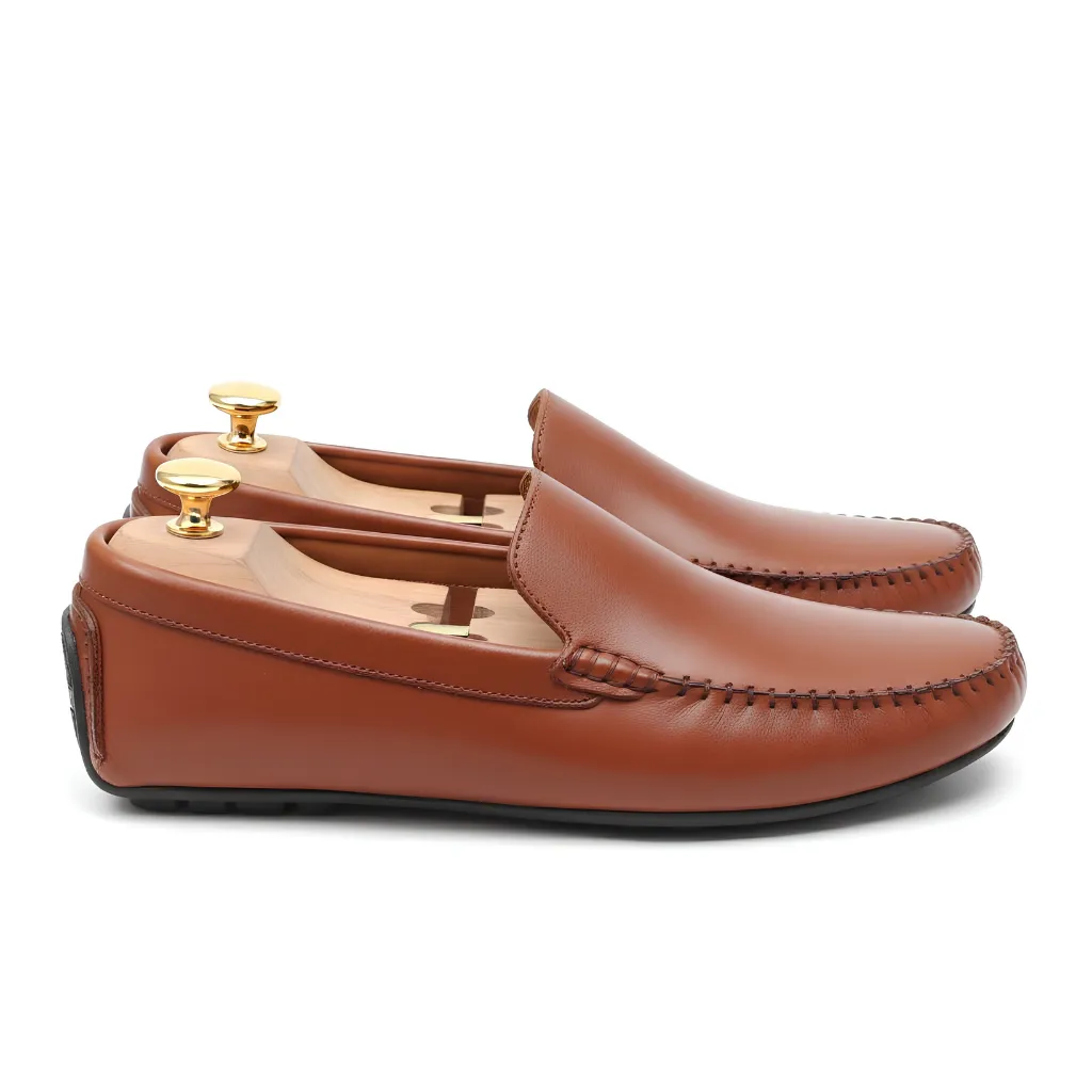 Original Leather Square Moccasin - Brown