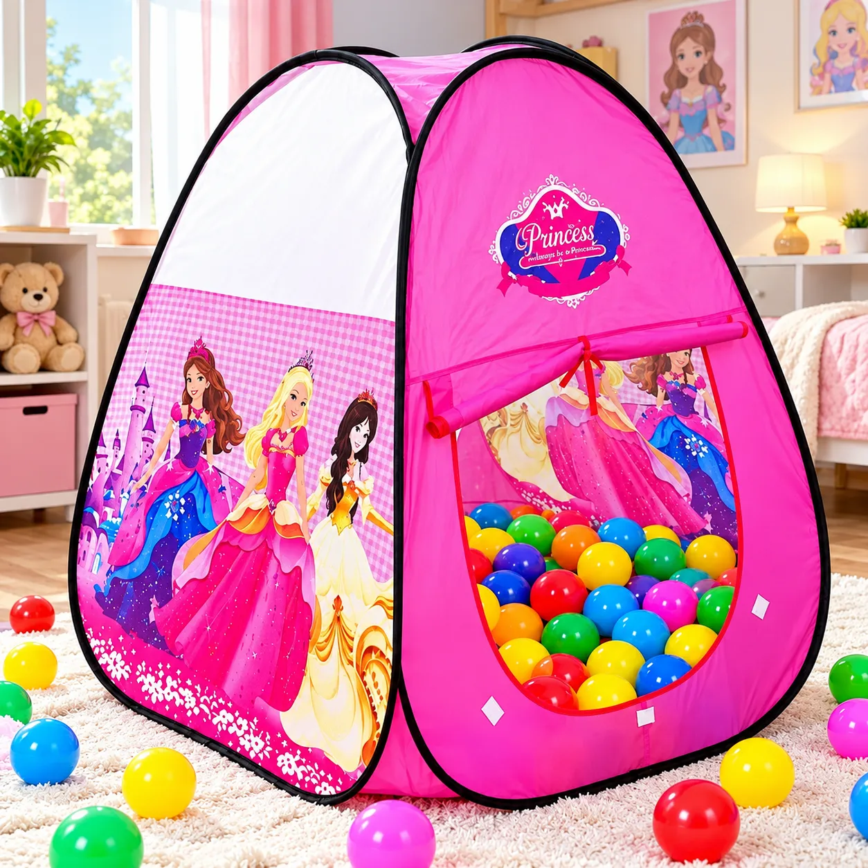 Princess Play Tent with Ball Pool