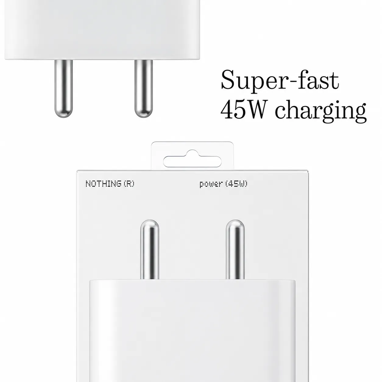 Nothing Phone 45W USB-C Power Adapter Charger Compatible for Nothing Phone