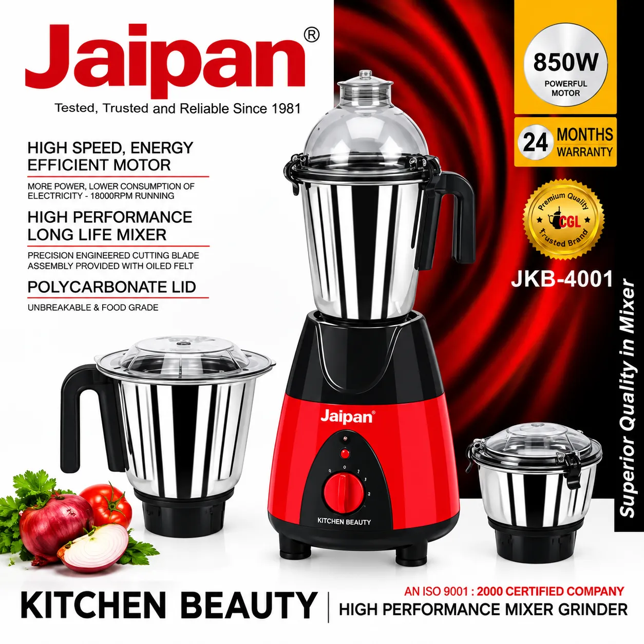 Jaipan Kitchen Beauty Blender 850-Watts