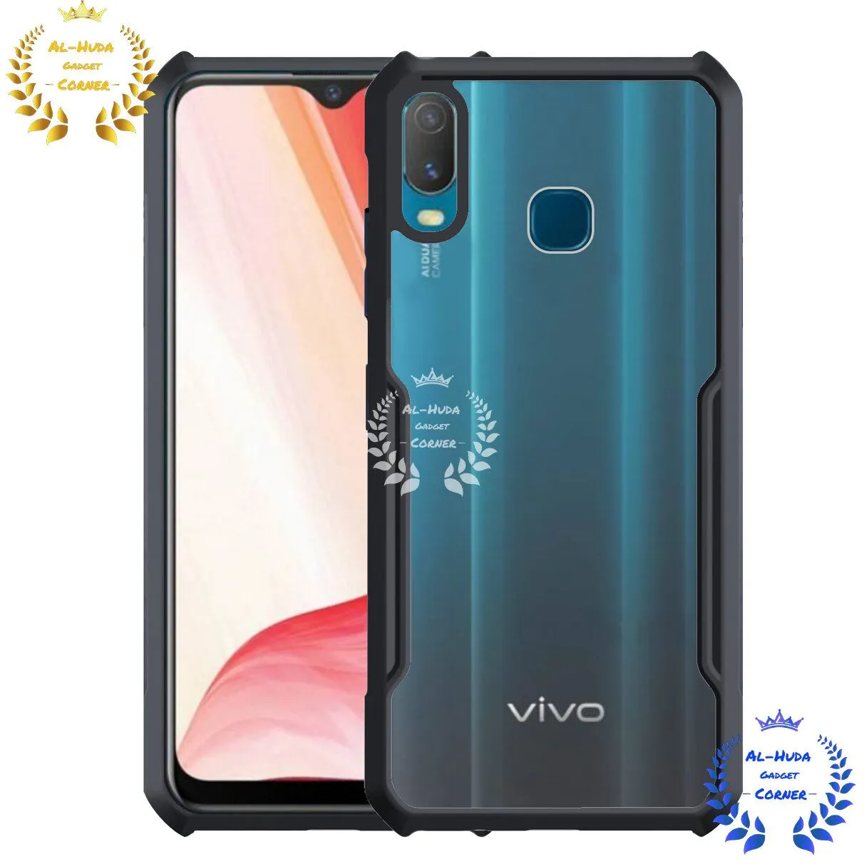 Shockproof & Transparent Crystal Clear Back Cover Case / Matte Protective Lens Flexible Back Cover for  VIVO Y11 / VIVO Y12 / VIVO Y15 / VIVO Y17 | Slim Silicone Cover with Soft Lining Shockproof Full Body Bumper Case	