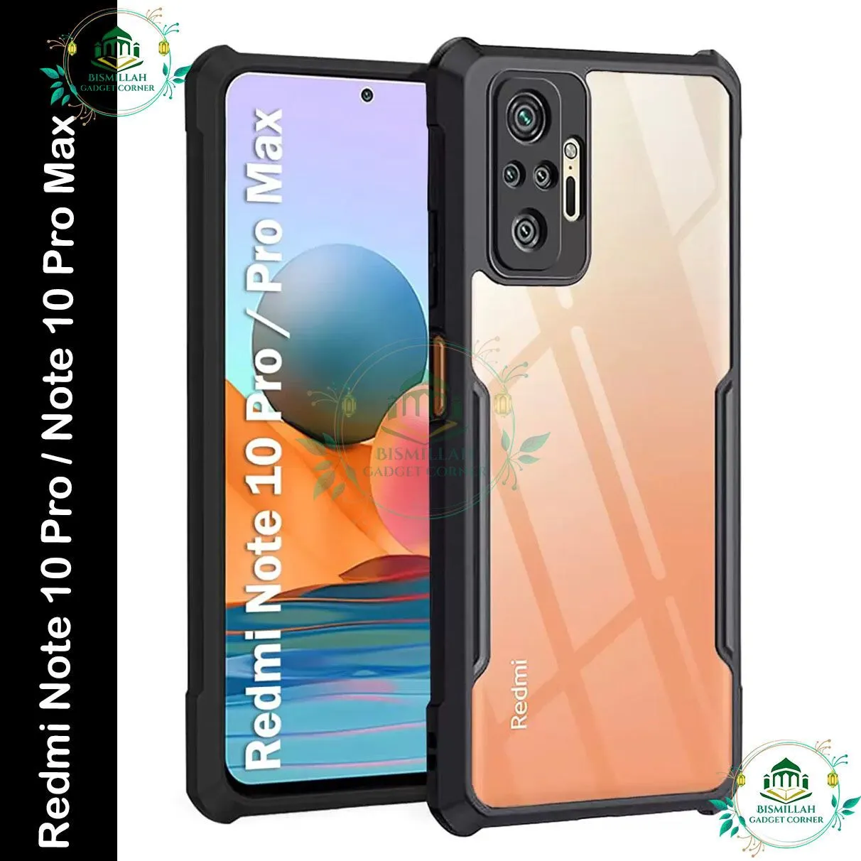 Xundd Transparent Hybrid Hard Back Cover for Redmi Note 10 Pro Max