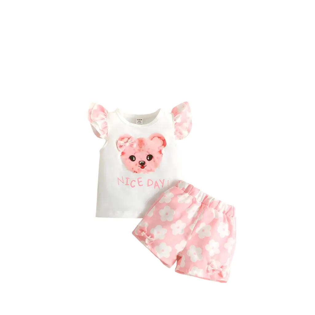 Kids Butterfly Cotton t shirt & Pant Set