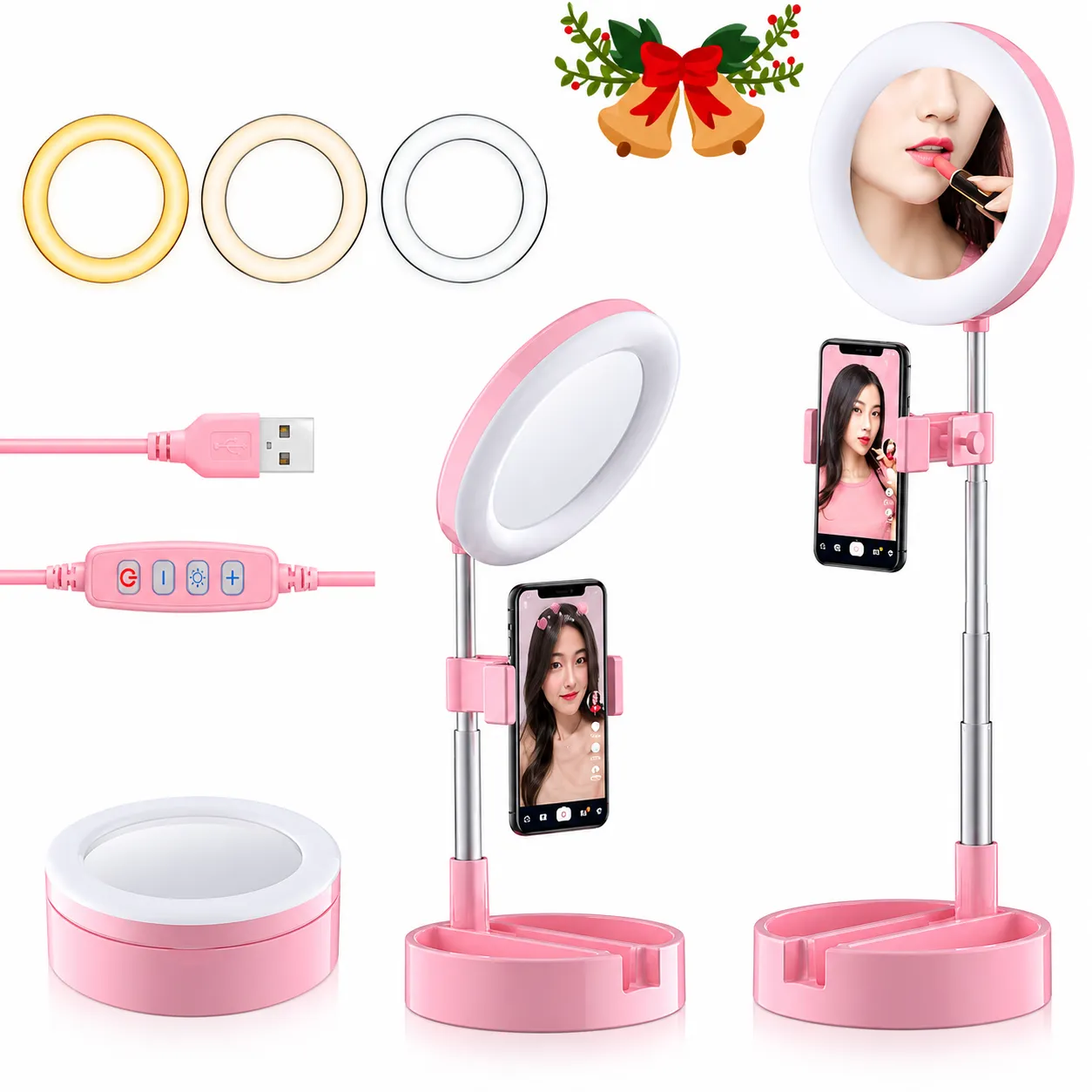 Live Makeup Multipurpose Ring Lamp With Mobile Stand