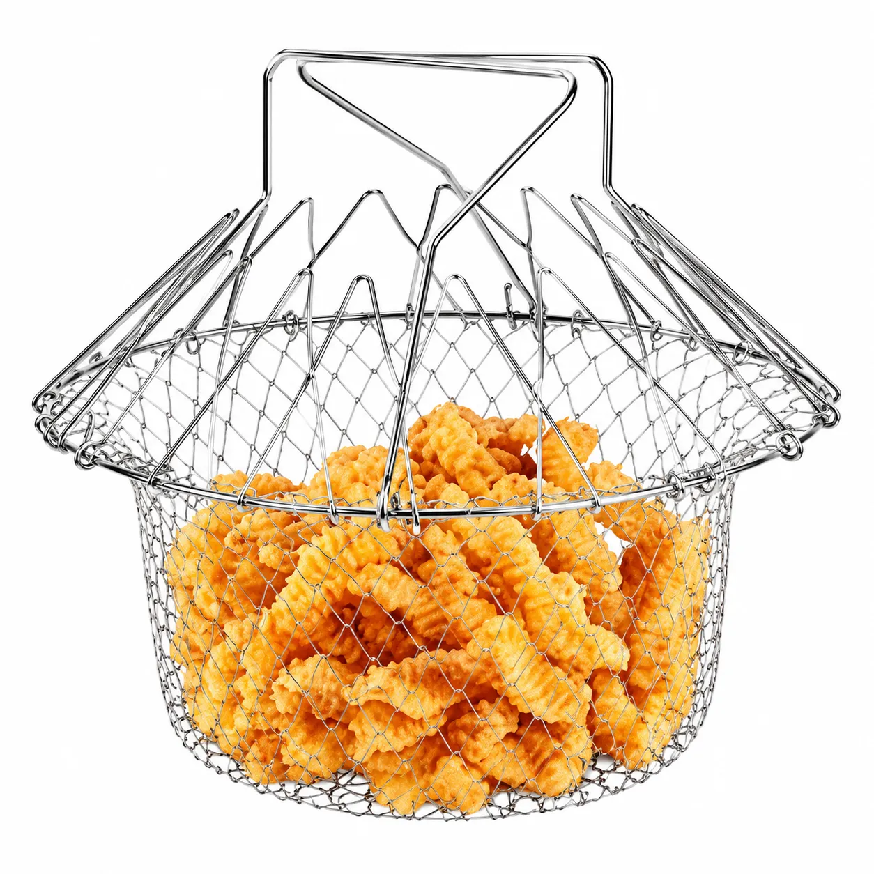 12 In 1 Stainless Steel Chef Basket Kitchen Tool - Silver