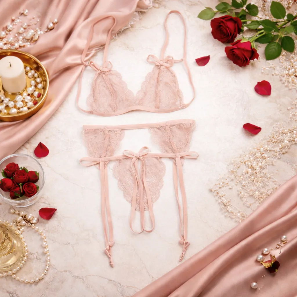 China Unique Bra-Panty Set - Beige
