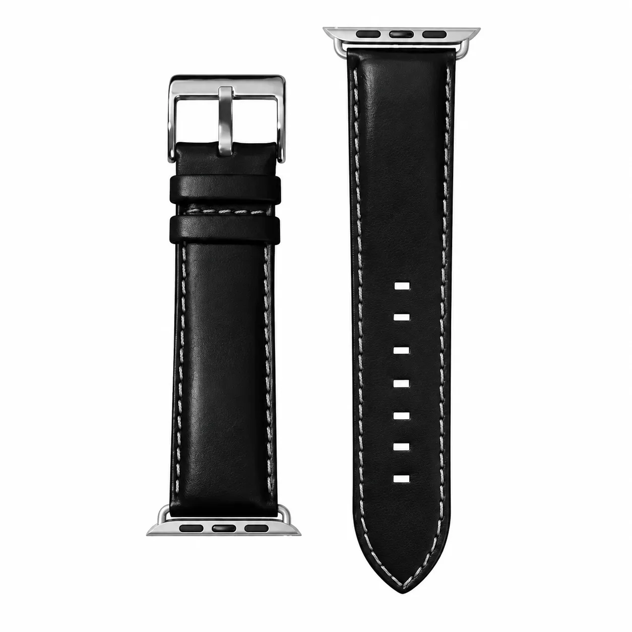 Leather Watch Band 42/44/45/49mm Silver Buckle