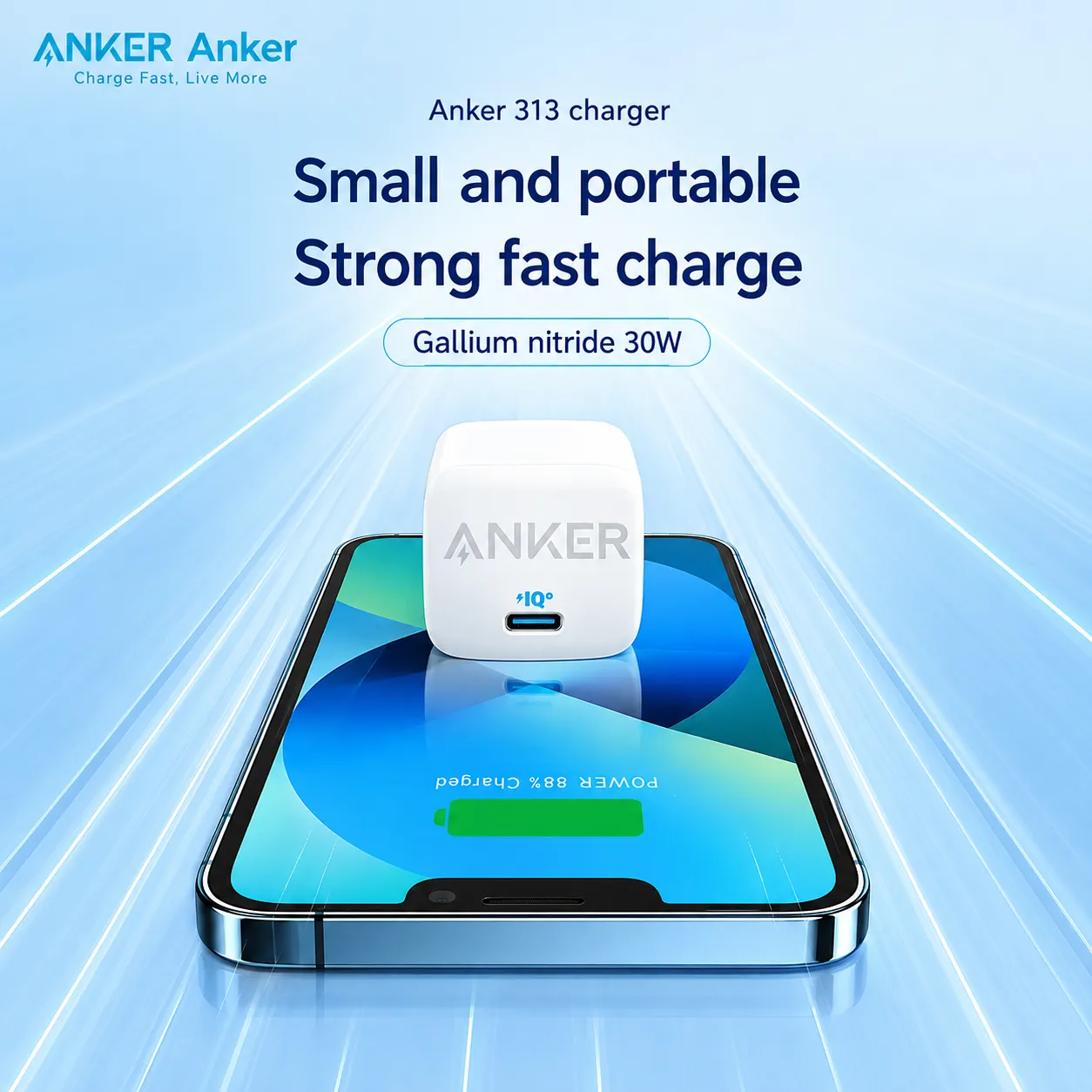Anker 313 GaN 30W Foldable Charger PIQ 3.0