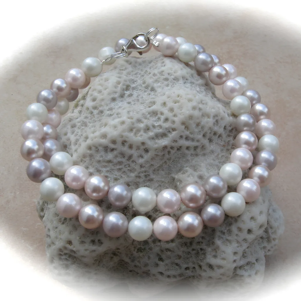 Fresh Water Pearl Multicolor One Layer Necklace For Women