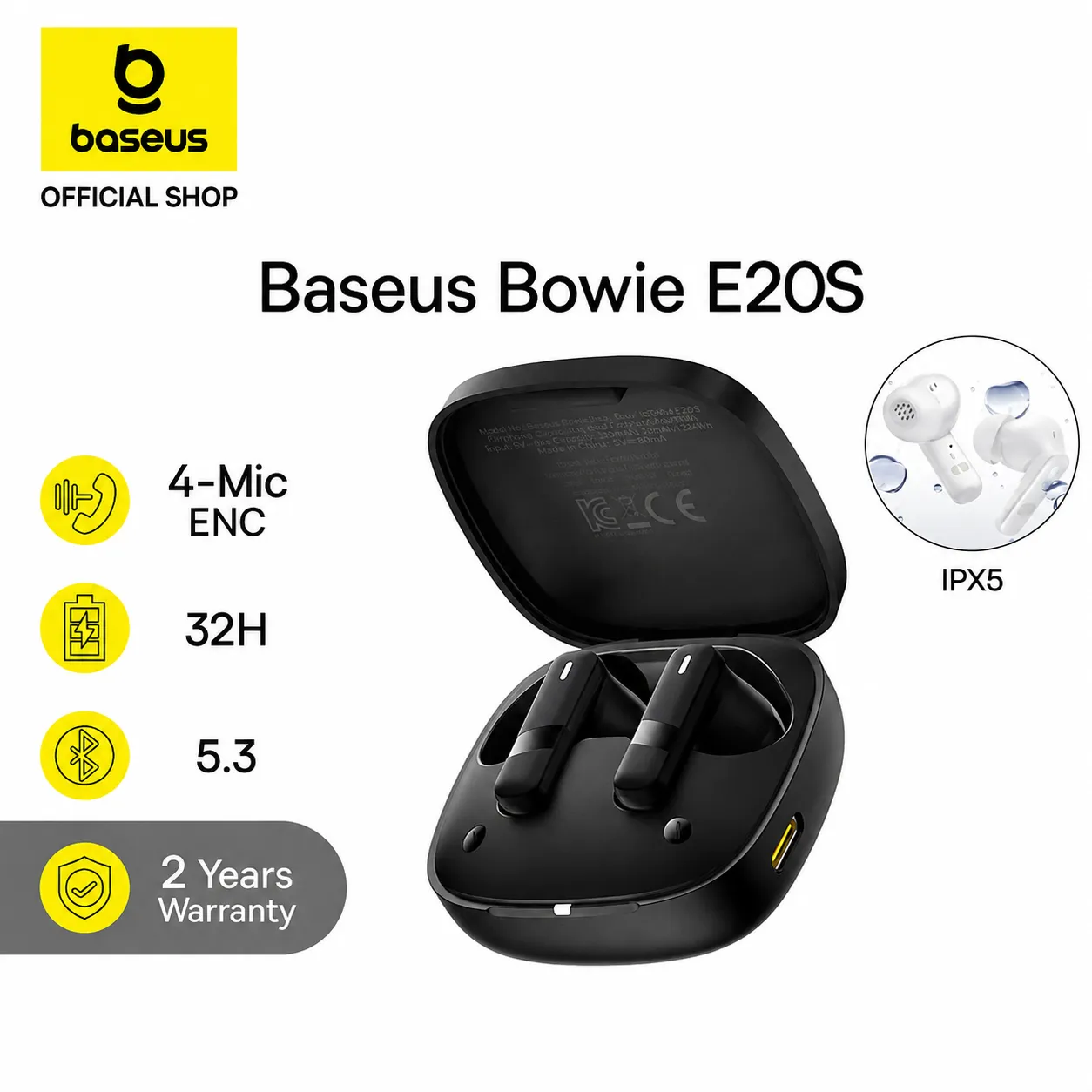 Baseus Bowie E20s IPX5 ENC TWS Earbuds