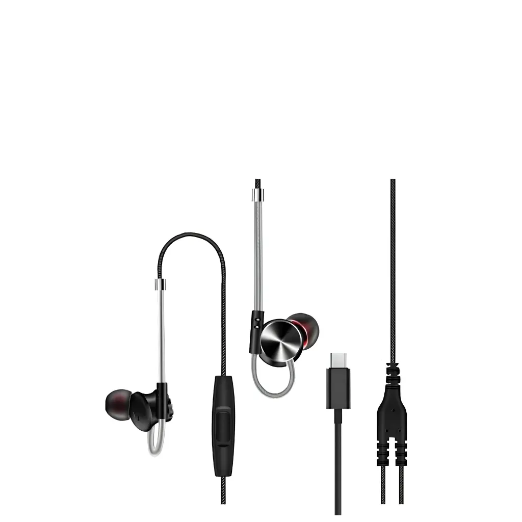 QKZ DM10 Type C Zinc Alloy Metal Earphone Black