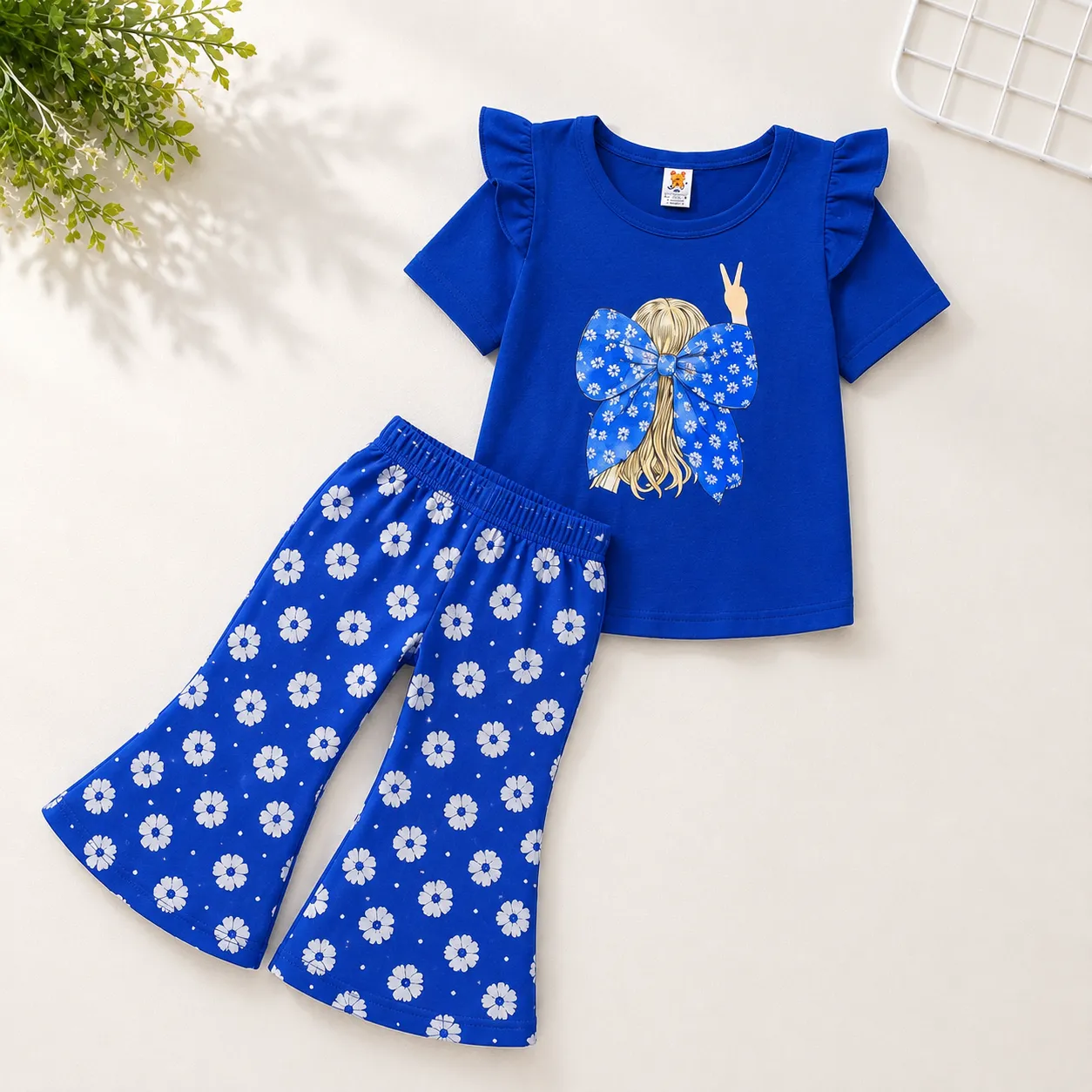 Kids Ladies Long T Shirt & Pant Set