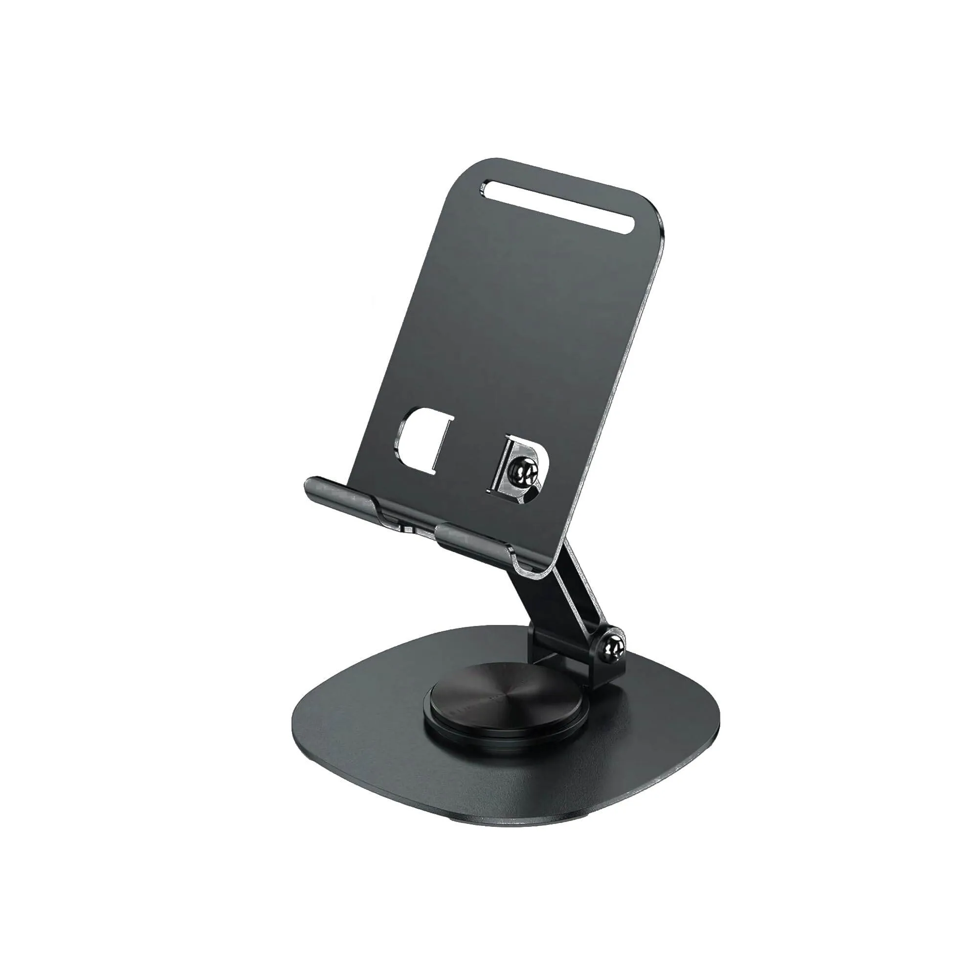 Full Metal 360° Rotating Phone & Tablet Stand, Aluminum Alloy Desktop Holder, Adjustable 720° Rotation Mount for Mobile Devices.