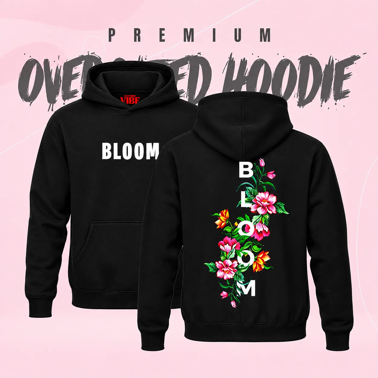 Zunkies Premium Bloom Drop Shoulder Hoodie