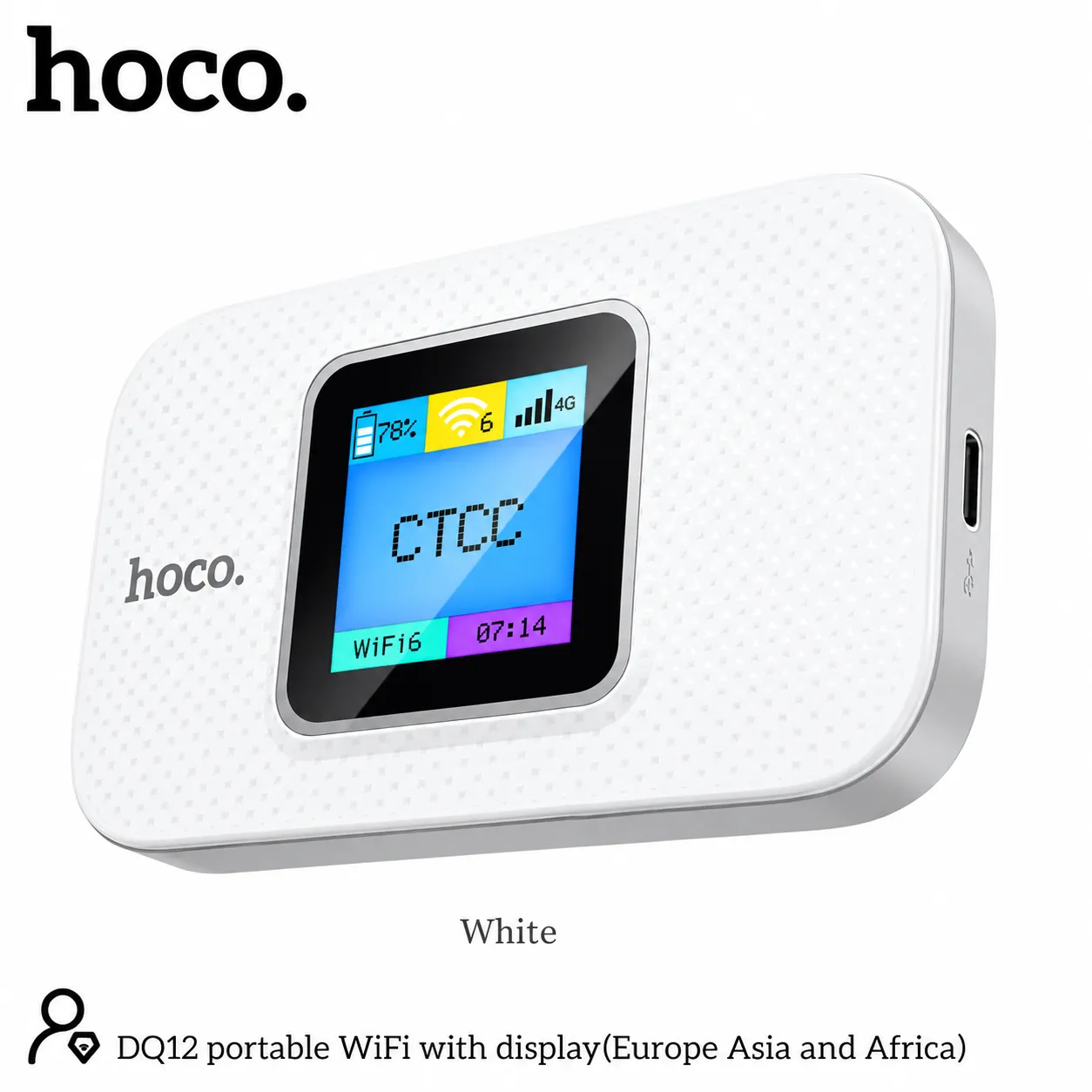 DQ12 Mobile Portable WiFi Router | 10-Hour Battery | Connects 6 Users