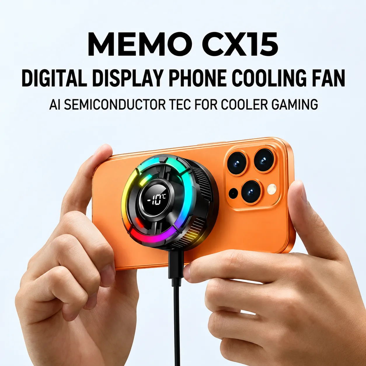 MEMO CX15 Digital Display Gaming Cooling Fan
