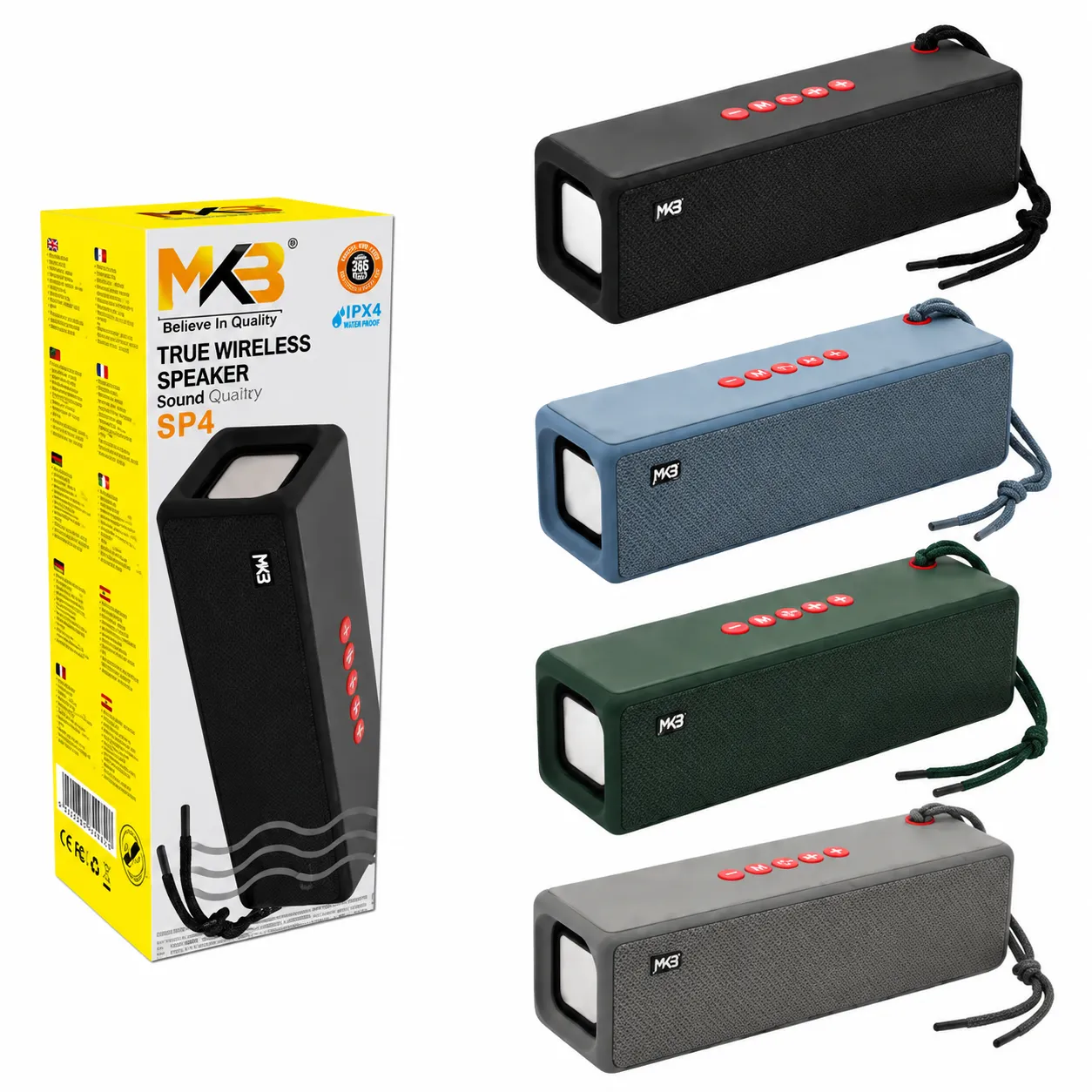 MKB SP4 Portable Blutooth speaker Havvy Bass