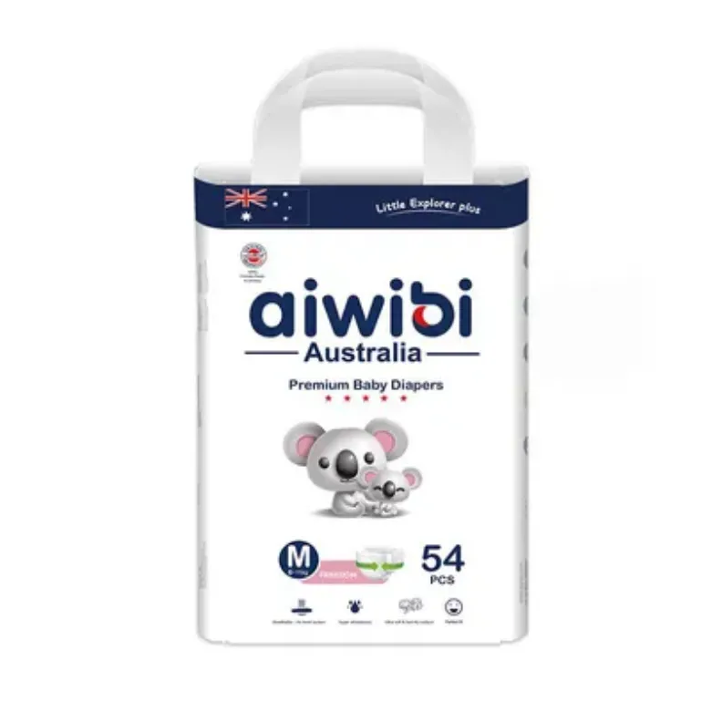 Aiwibi Australia Premium Baby Diapers M (6-11KG) 54pcs