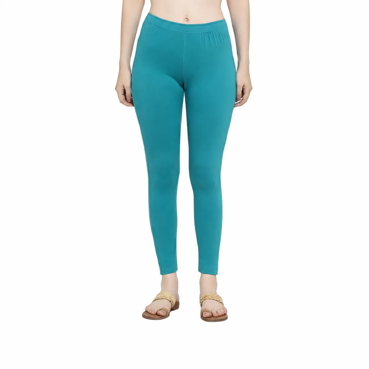 Eastern Blue Cotton Churidar Leggings for Women