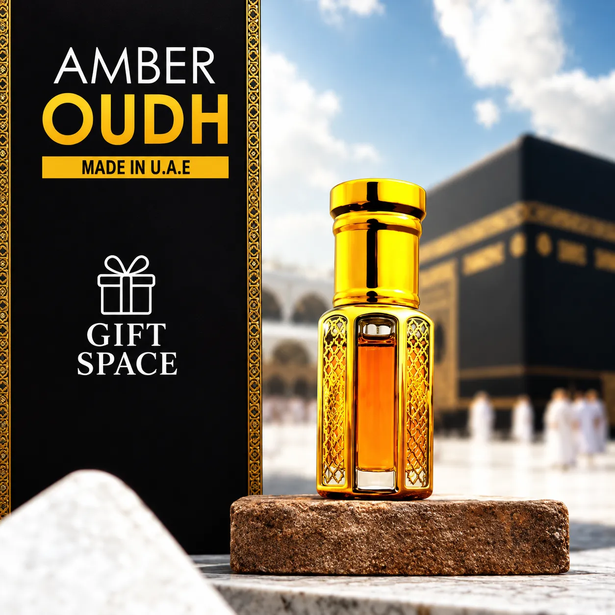 Amber Oud- Made In U.A.E 6ml- Exclusive Premium Arabian Attar for Men