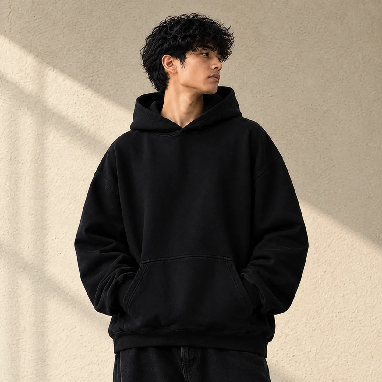 Zunkies Premium Black Drop Shoulder Hoodie