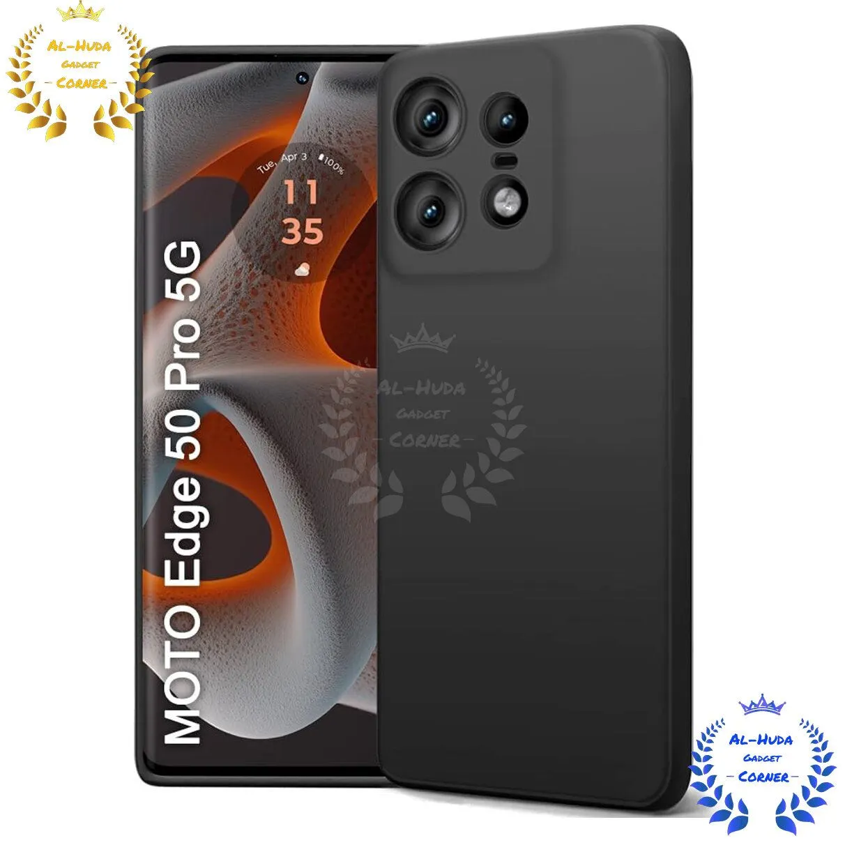 Shockproof Transparent Silicone Case for Motorola Edge 50 Pro 5G, Slim Flexible Back Cover with Soft Lining, Matte Lens Protection & Full Body Bumper Case.