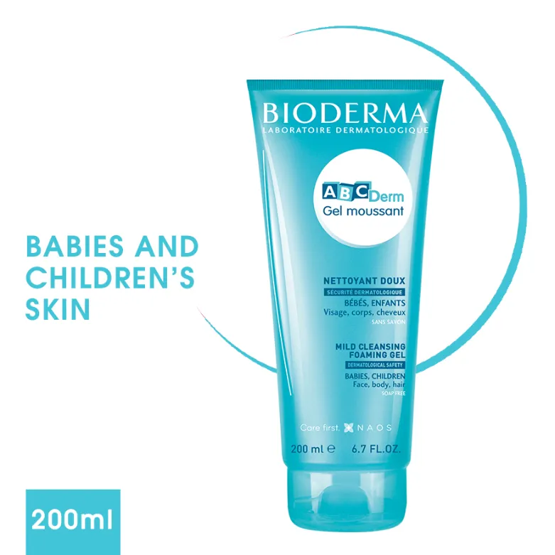 ABCDerm Gel Moussant – 200ml Made in France