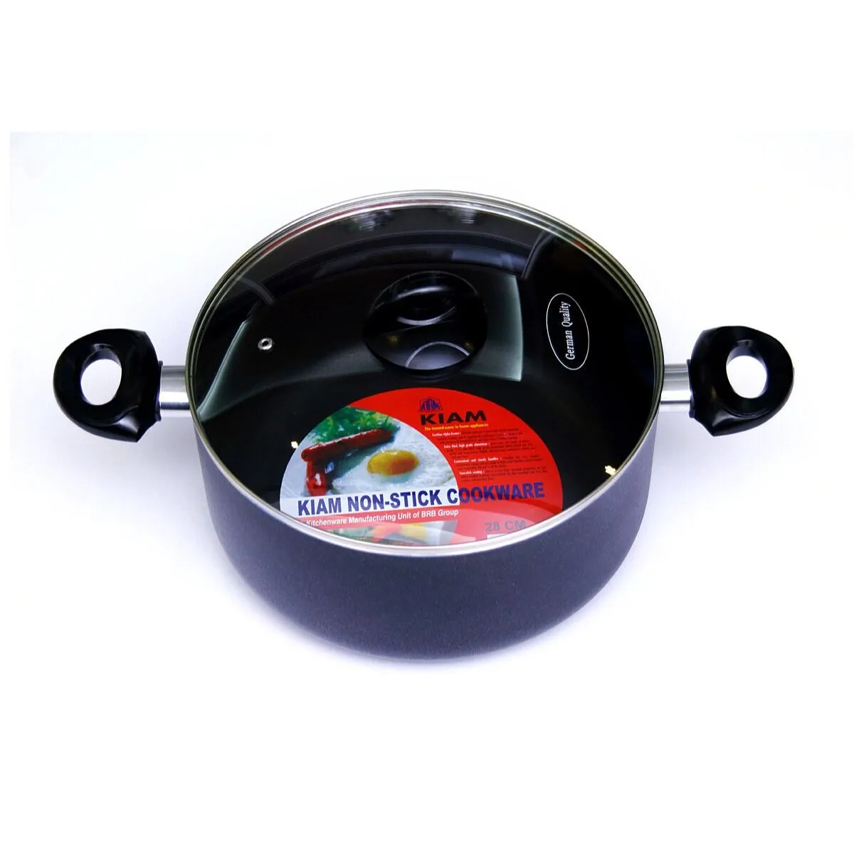 Kiam Non Stick Induction Casserole (Sauce Pan) With Glass Lid 26-CM