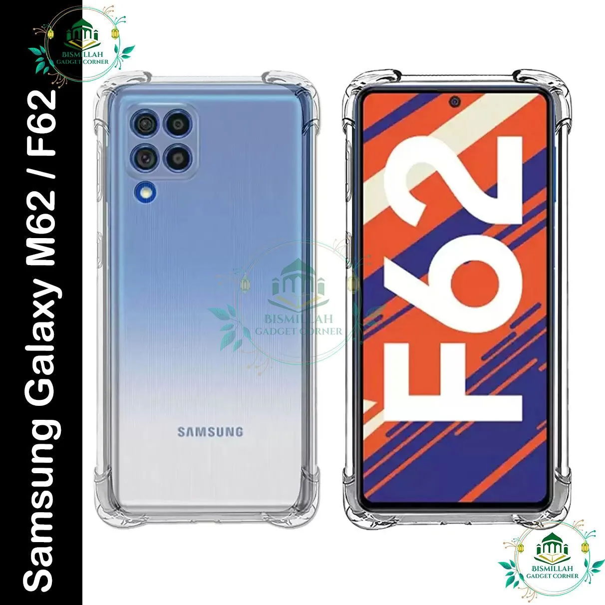 Transparent back cover For Samsung Galaxy M62 / Samsung Galaxy F62 Luxury transparent Protect Back Cover Soft Case